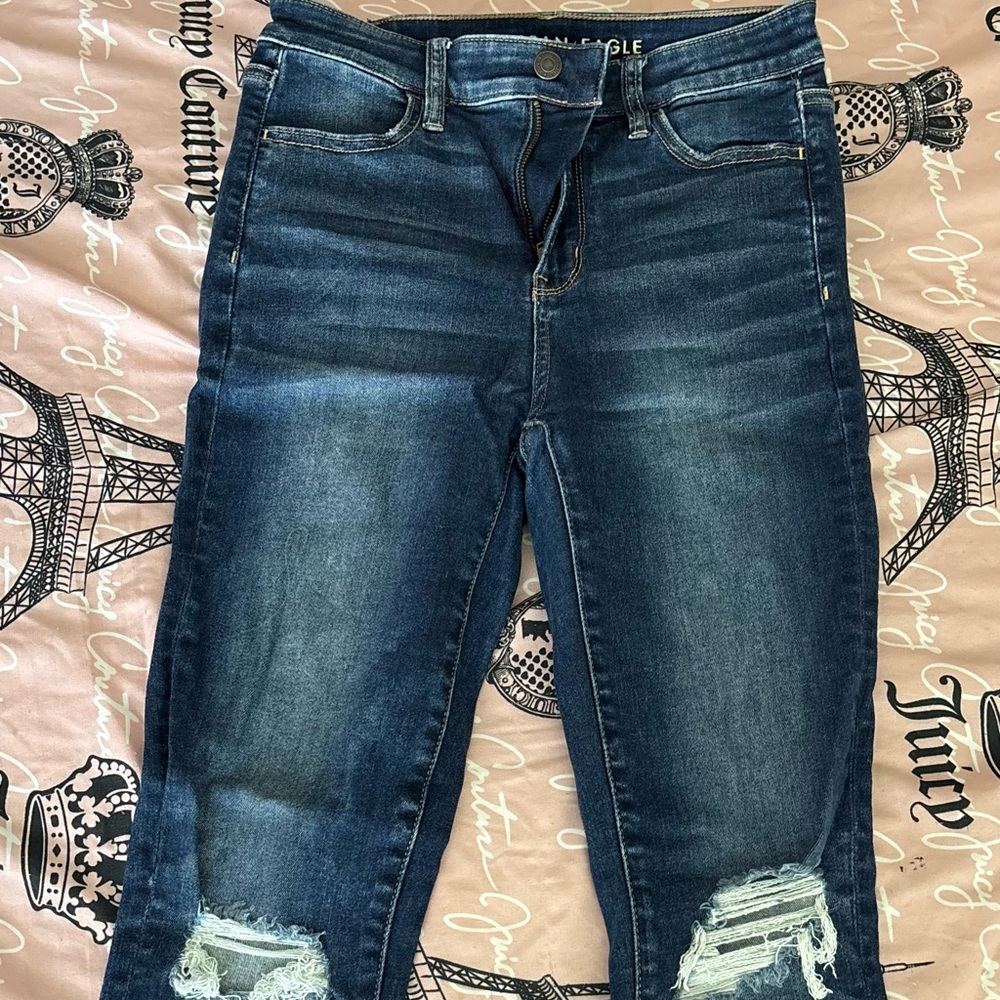 American Eagle Outfitters Dark Blue Skinny Jeans